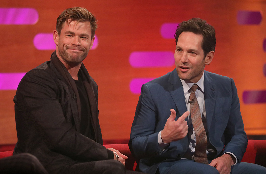 Paul Rudd Says Theres No Point Competing With Chris Hemsworths